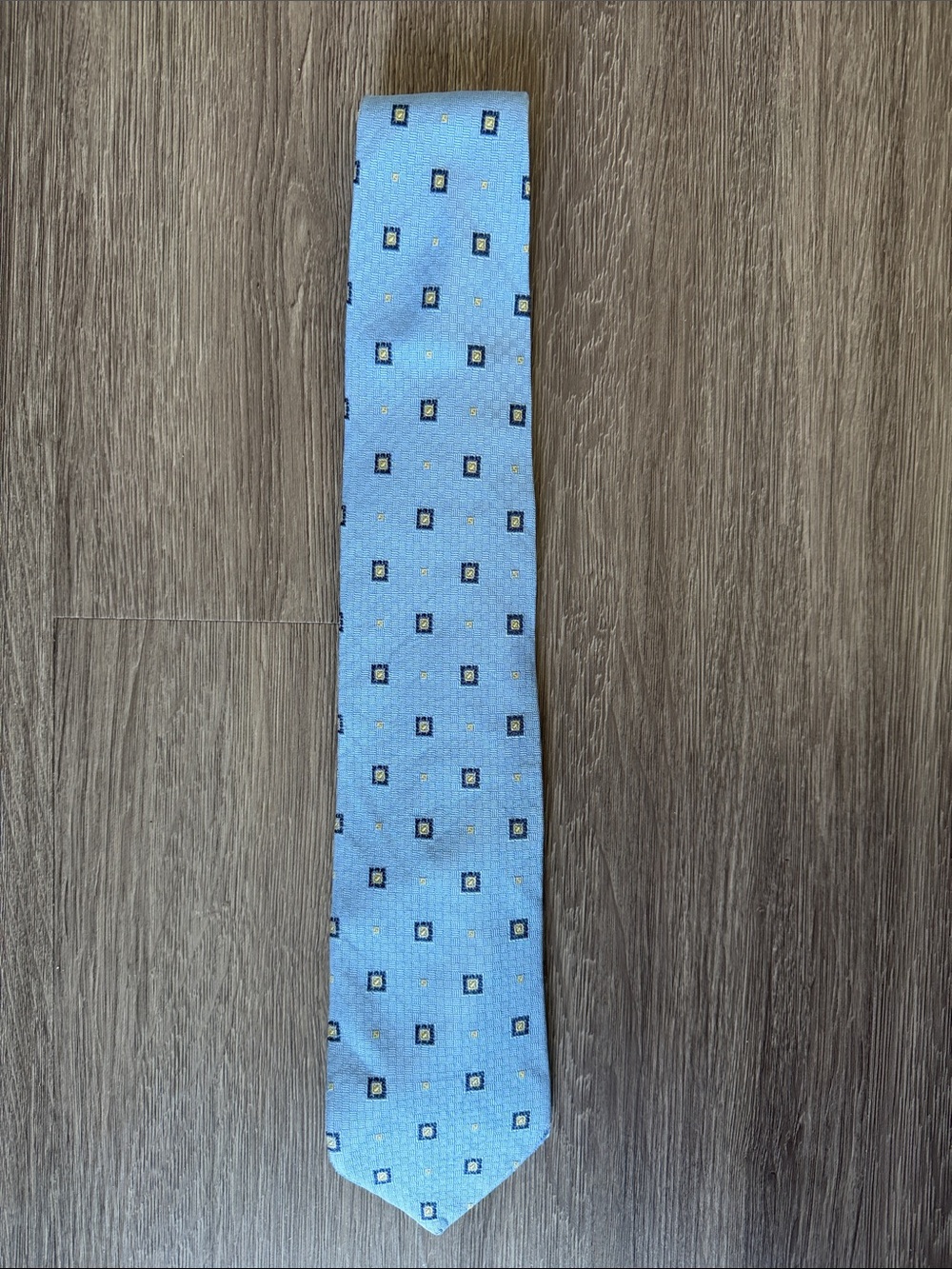 Brooks Brothers Light Blue Patterned Men's Silk Tie